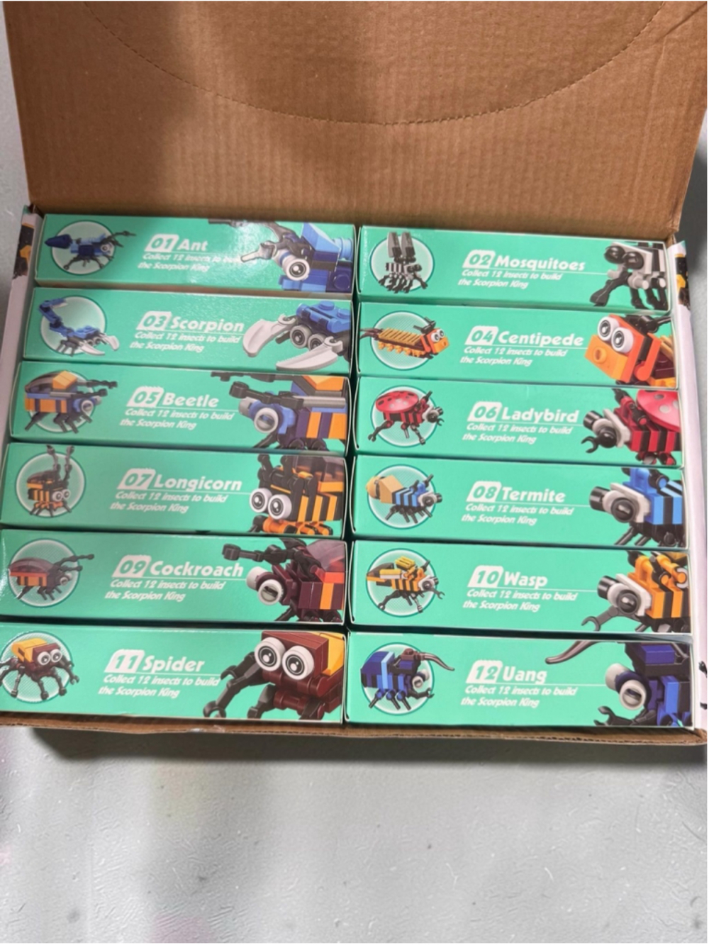 World of Insects 12pc Building Block Set – Build All 12 Bugs + Scorpion King